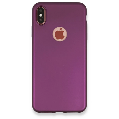 Apple iPhone XS Max Kılıf First Silikon - Mürdüm