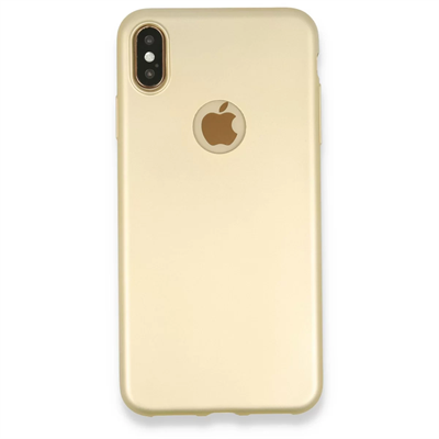 Apple iPhone XS Max Kılıf First Silikon - Gold