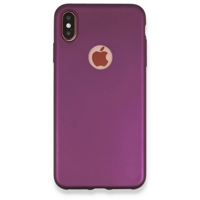 Apple iPhone XS Max Kılıf First Silikon - Mürdüm
