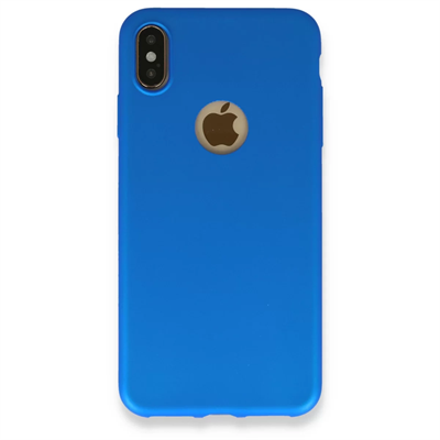 Apple iPhone XS Max Kılıf First Silikon - Mavi