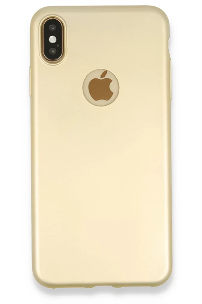 Apple iPhone XS Max Kılıf First Silikon - Gold