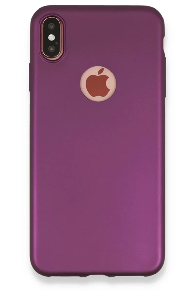 Apple iPhone XS Max Kılıf First Silikon - Mürdüm