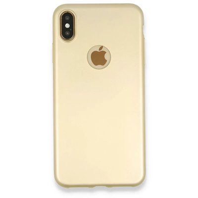 Apple iPhone XS Max Kılıf First Silikon - Gold