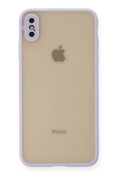 Apple iPhone XS Max Kılıf Montreal Silikon Kapak - Mor