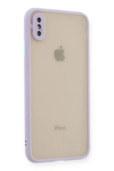 Apple iPhone XS Max Kılıf Montreal Silikon Kapak - Mor