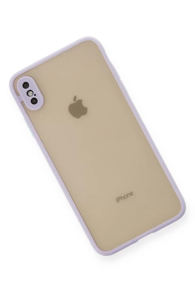 Apple iPhone XS Max Kılıf Montreal Silikon Kapak - Mor