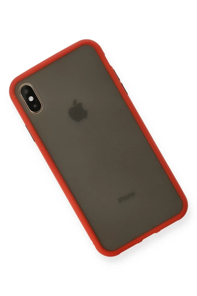 Apple iPhone XS Max Kılıf Montreal Silikon Kapak - Kırmızı