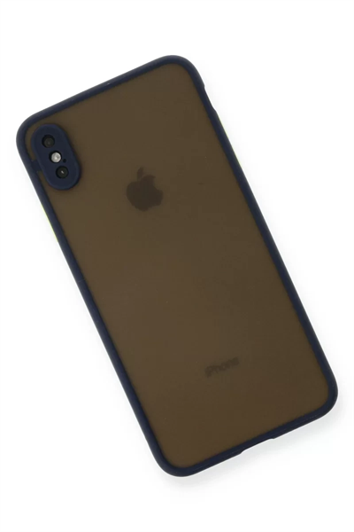 Apple iPhone XS Max Kılıf Montreal Silikon Kapak - Lacivert