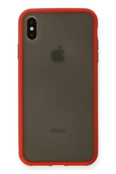 Apple iPhone XS Max Kılıf Montreal Silikon Kapak - Kırmızı
