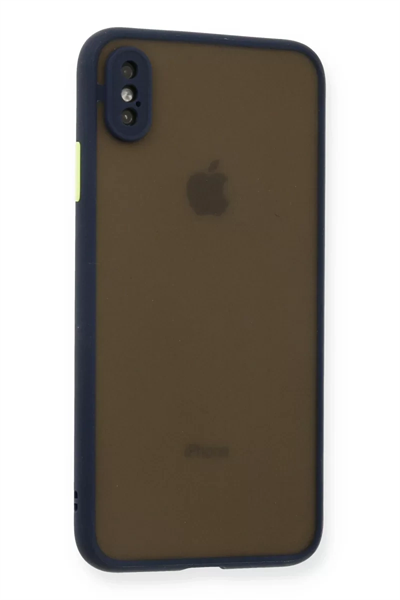 Apple iPhone XS Max Kılıf Montreal Silikon Kapak - Lacivert