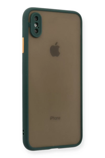 Apple iPhone XS Max Kılıf Montreal Silikon Kapak - Yeşil