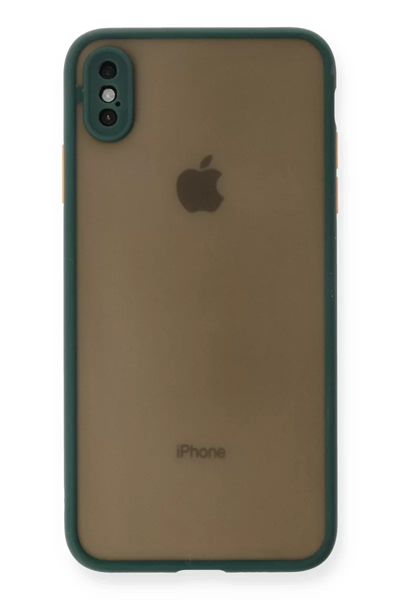 Apple iPhone XS Max Kılıf Montreal Silikon Kapak - Yeşil