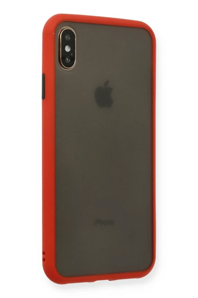 Apple iPhone XS Max Kılıf Montreal Silikon Kapak - Kırmızı
