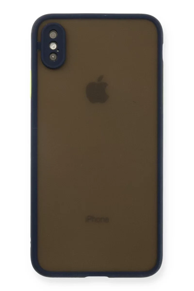 Apple iPhone XS Max Kılıf Montreal Silikon Kapak - Lacivert