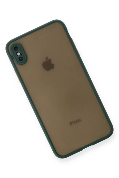 Apple iPhone XS Max Kılıf Montreal Silikon Kapak - Yeşil