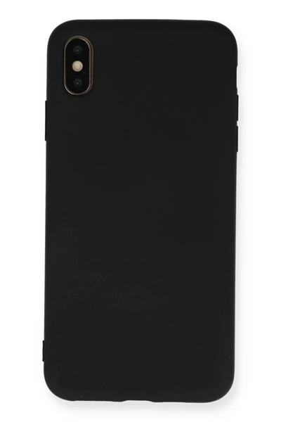 Apple iPhone XS Max Kılıf Nano içi Kadife Silikon - Siyah