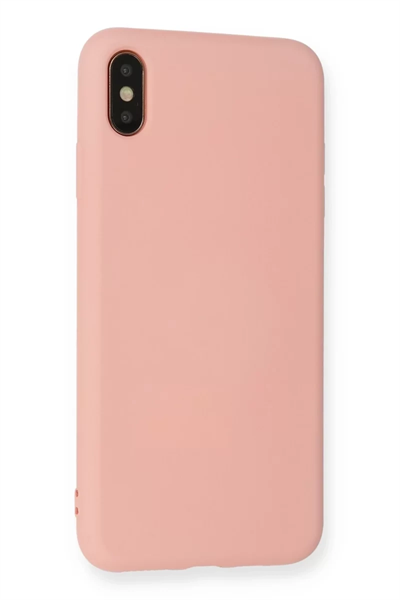Apple iPhone XS Max Kılıf Nano içi Kadife Silikon - Pembe