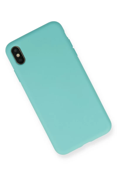 Apple iPhone XS Max Kılıf Nano içi Kadife Silikon - Turkuaz