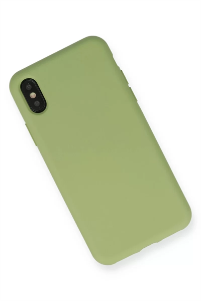 Apple iPhone XS Max Kılıf Nano içi Kadife Silikon - Yeşil