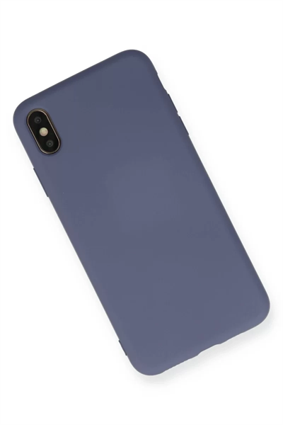Apple iPhone XS Max Kılıf Nano içi Kadife Silikon - Gri