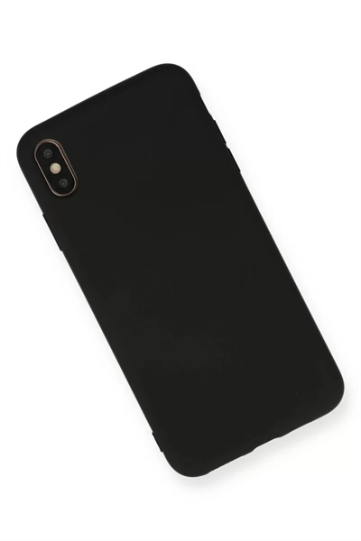 Apple iPhone XS Max Kılıf Nano içi Kadife Silikon - Siyah
