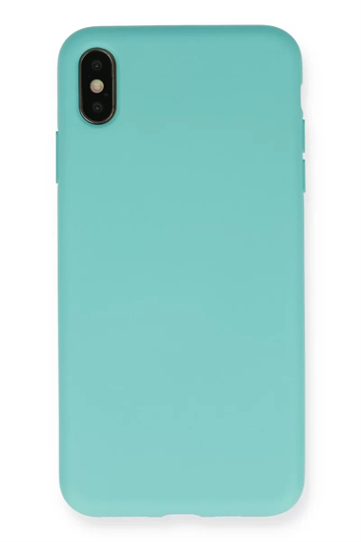 Apple iPhone XS Max Kılıf Nano içi Kadife Silikon - Turkuaz
