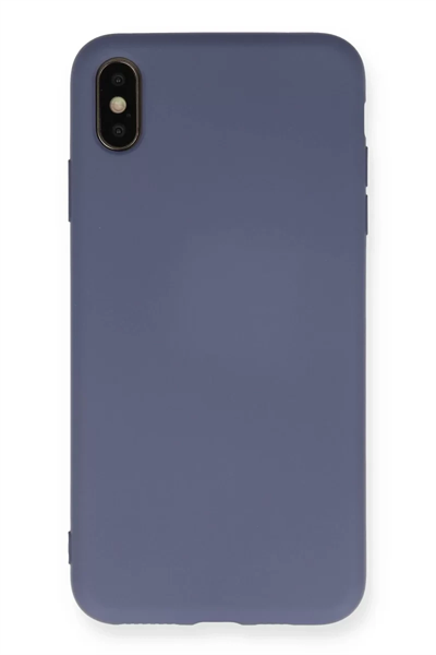 Apple iPhone XS Max Kılıf Nano içi Kadife Silikon - Gri