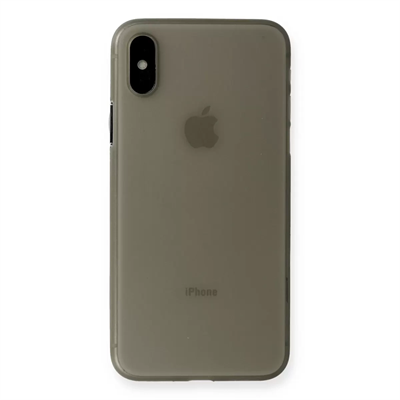 Apple iPhone XS Max Kılıf PP Ultra İnce Kapak - Gri