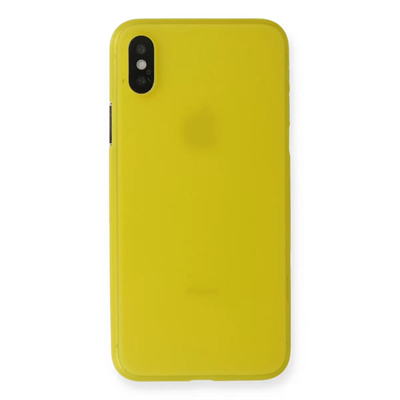 Apple iPhone XS Max Kılıf PP Ultra İnce Kapak - Sarı