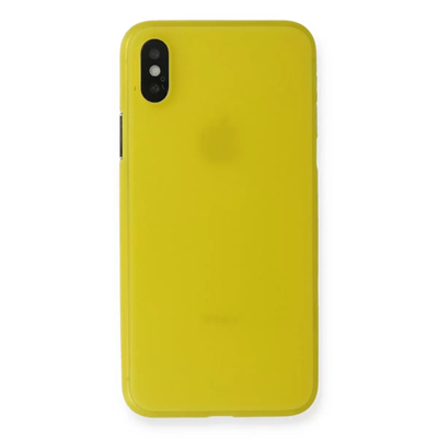 Apple iPhone XS Max Kılıf PP Ultra İnce Kapak - Sarı