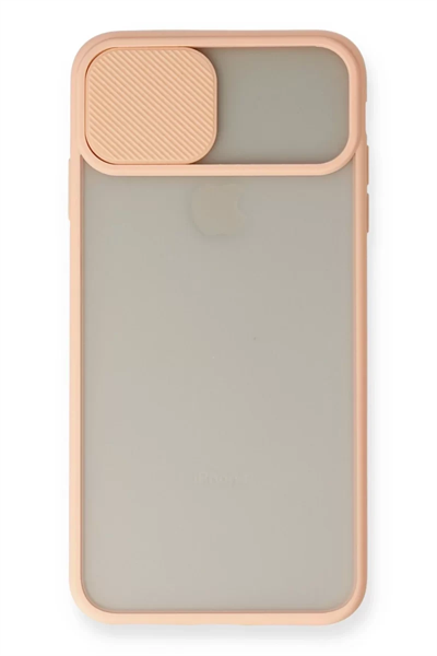 Apple iPhone XS Max Kılıf Palm Buzlu Kamera Sürgülü Silikon - Pembe