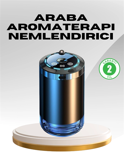 Araç İçi Difüzör Nemlendirici ve Aromaterapi Özellikli