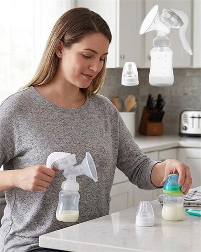 BPA İçermez Manuel Anne Sütü Pompası Biberon Başlıklı Ergonomik