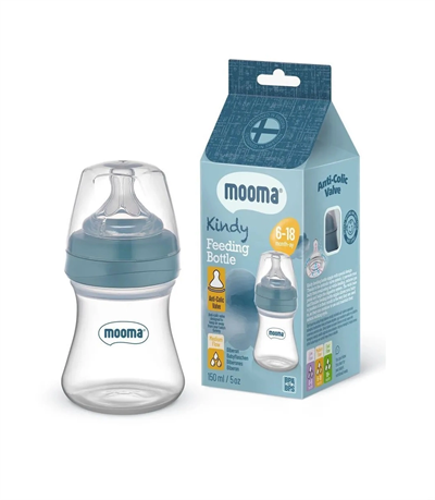 Biberon Anti Kolik Biberon 150 ml Kapaklı Biberon 6 - 18 Ay (Orta Akış)