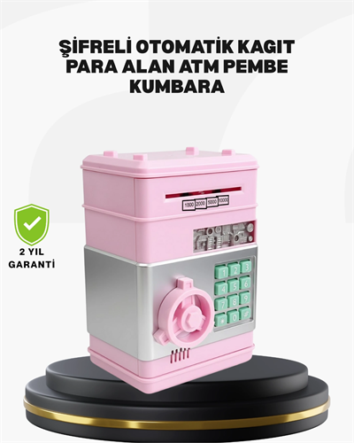 Büyük Hazneli Şifreli Para Tasarruf Kumbarası