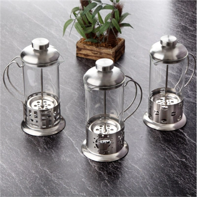 Çelik Kulplu Cam French Press - 350 ml