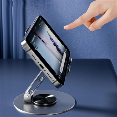 Dönebilir ve Katlanabilir Masaüstü Metal Telefon Tutucu