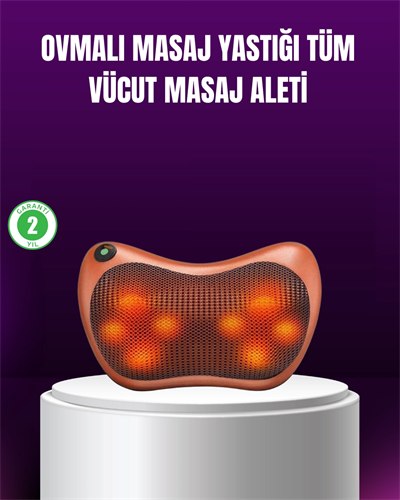 Ergonomik Derin Yoğurmalı Boyun Bel Sırt Masaj Cihazı Priz Çakmak Girişli