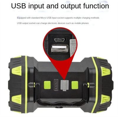 F.B.I F-262 Yeni Güçlü Çift Taraflı Taşınabilir Spot Ve Işıldak USB Powerbank Şarjlı Fener
