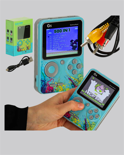 G5 Taşınabilir Retro Game Box 500 Oyunlu Şarjlı Mini Oyun Konsolu