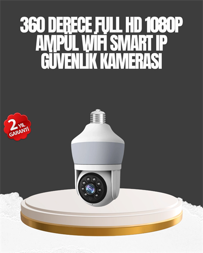 Gece Görüşlü Mobil Uygulamalı Akıllı Ampül Kamera