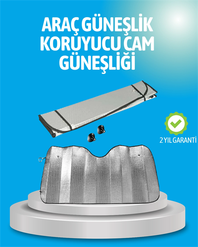 Gelişmiş Yansıtıcılı Katlanabilir Araç Güneşliği – Alüminyum & Süngerli İzolasyon Teknolojisi