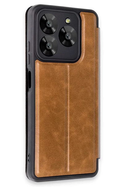 General Mobile Era 50 Kılıf Flip Cover - Taba