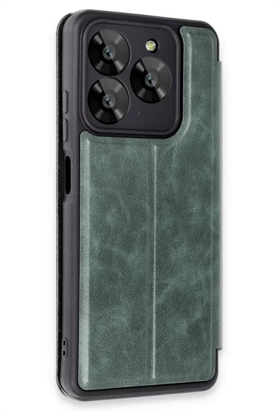 General Mobile Era 50 Kılıf Flip Cover - Koyu Yeşil
