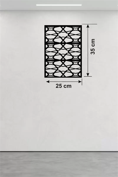 Geometrik Soyut Tasarım Ahşap Duvar Tablosu - 25x35 cm Lazer Kesim Modern Pano