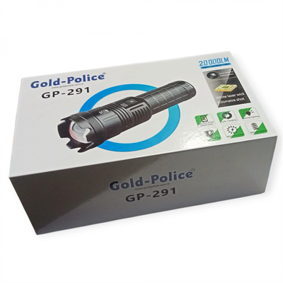 Gold Polıce GP-291 Güçlü El Feneri 20,000 Lümen