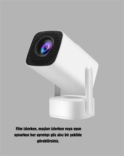 HD 720p Projeksiyon Cihazı – Geniş Ekran, 10.000 Saat Ampul Ömrü, Ev Sineması Deneyimi