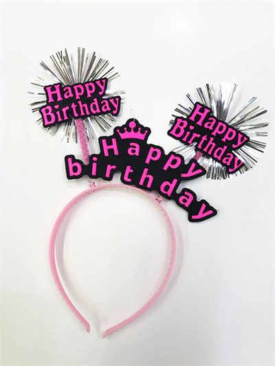 Happy Birthday Neon Renk Doğum Günü Tacı - 12 Adet