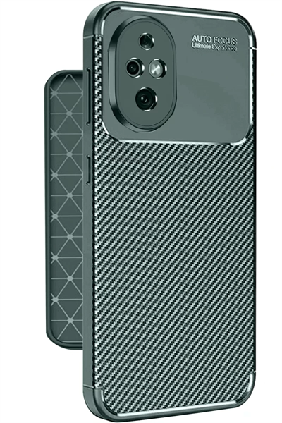 Honor 200 Kılıf Auto Focus Karbon Kapak - Koyu Yeşil