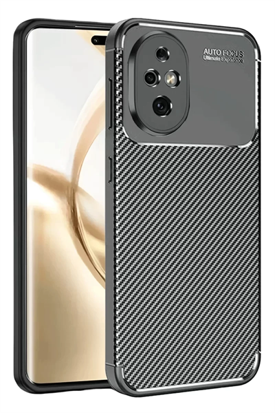 Honor 200 Kılıf Auto Focus Karbon Kapak - Siyah